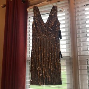 Lulus gold sequin dress NWT Small